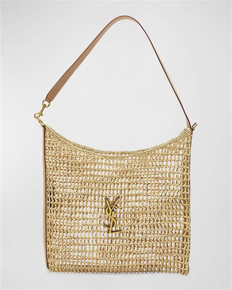 ysl oxalis bag|Oxalis YSL Monogram Shoulder Bag in Raffia with Bronze .